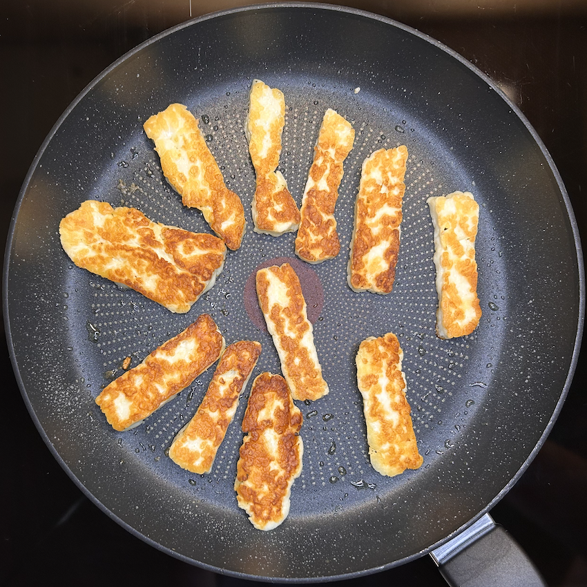 Halloumi anbraten